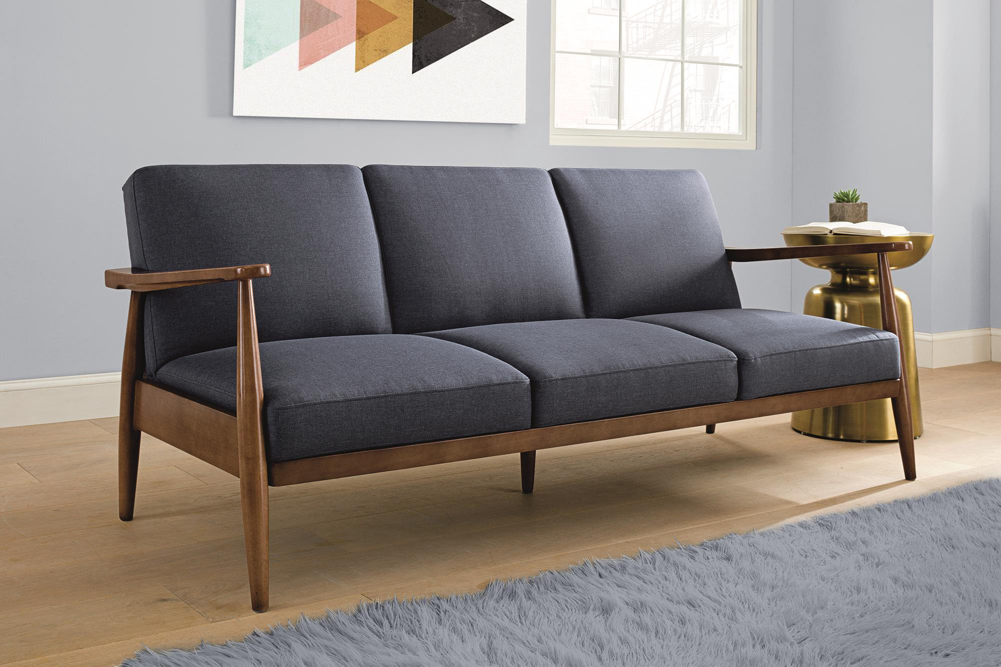 Julia Mid Century Modern Convertible Sofa