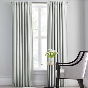 Modern Solid Semi-Sheer Rod Pocket Single Curtain Panel