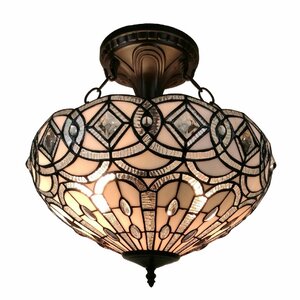 Tiffany 2-Light Semi Flush Mount