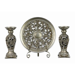 Contemporary 4 Piece Candlestick Set