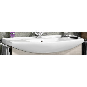 Fackelmann 102 cm Aufsatzwaschbecken A-Vero