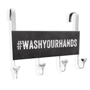 #Washyourhands Over-the-Door Towel Hanger