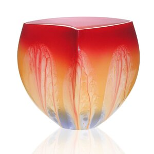 Hand Painted Glass 1950 Retro Series Vase