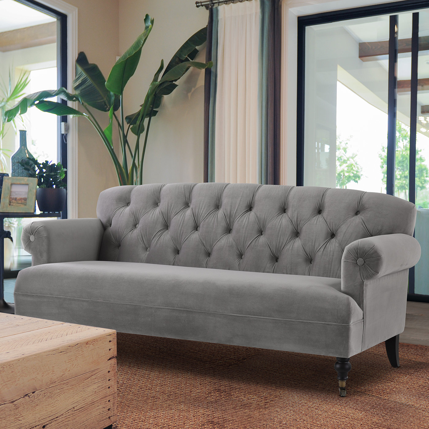 Lomeli Tufted Rolled Arm Sofa