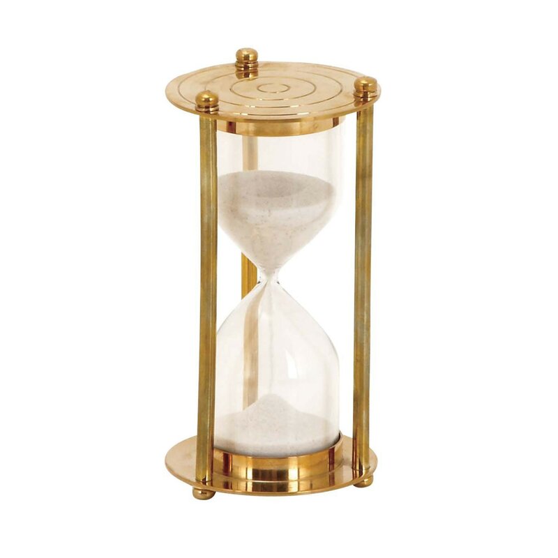 Brass Glass Sand Timer Hourglass & Reviews | Birch Lane