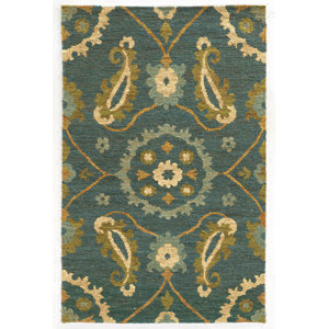 Tommy Bahama Valencia Blue / Green Floral Rug