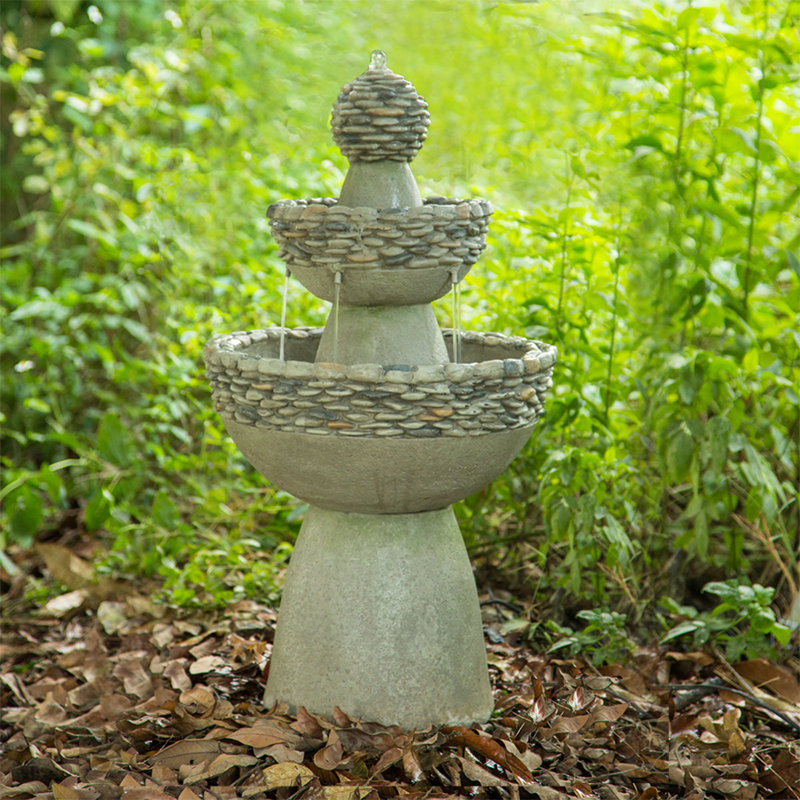 Peaktop Outdoor Garden Zen 3 Level Fountain Reviews Wayfair