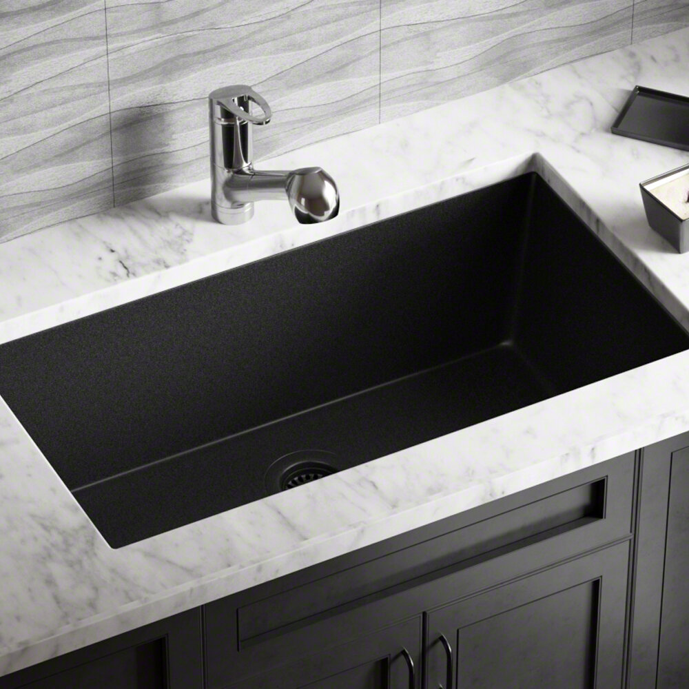 Mrdirect Granite Composite 33 L X 18 W Undermount Kitchen Sink