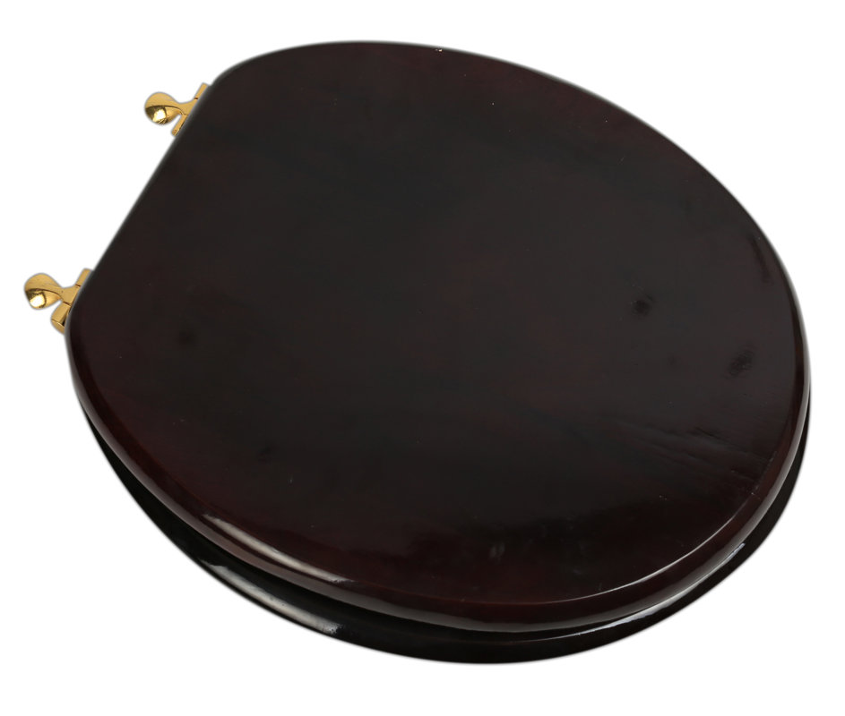 PlumbingTechnologiesLLC Designer Solid Oak Wood Round Toilet Seat & Reviews Wayfair.ca
