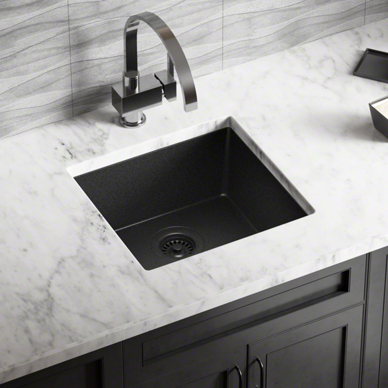 Mrdirect Granite Composite 18 L X 17 W Undermount Kitchen Sink Granite Composite 18 L X 17 W Undermount Kitchen Sink With Strainer