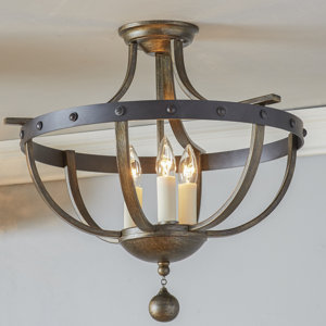 Betty-Jo 3-Light Semi Flush Mount