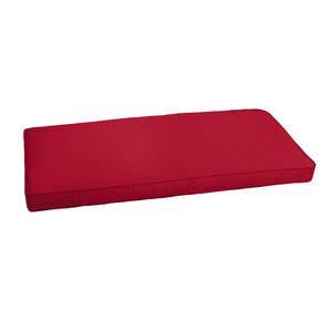 Crimson Piped Outdoor Bench Cushion