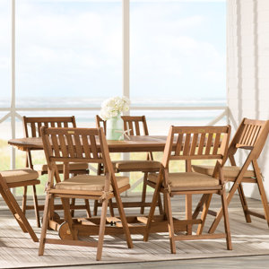 Burlin 7 Piece Dining Set with Cushions