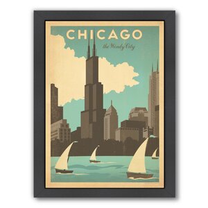 'Chicago Windy City' Framed Vintage Advertisement