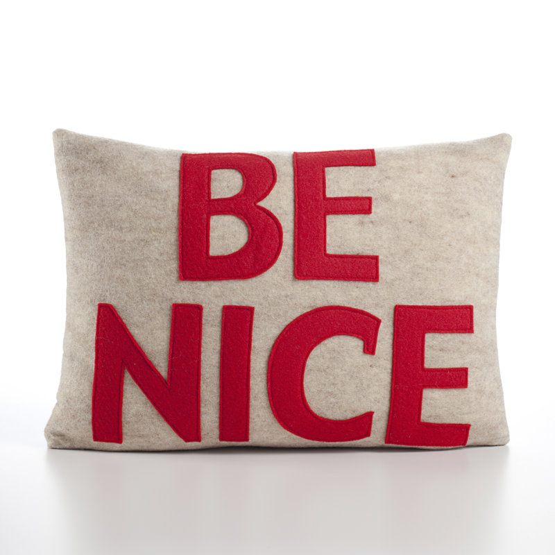 House Rules "Be Nice" Throw Pillow & Reviews AllModern