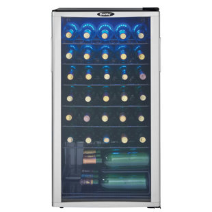 Wine Coolers Refrigerators You Ll Love Wayfair 35 Bottle Single Zone Freestanding Wine Cooler