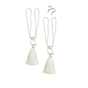 Tassel Curtain Tieback & Hardware Set (Set of 2)