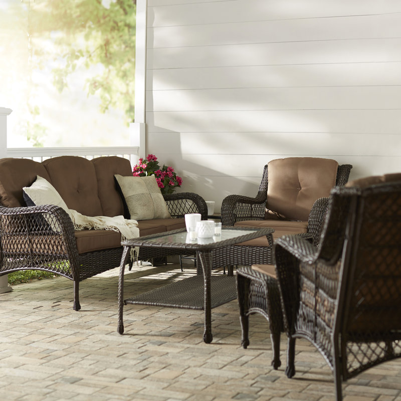 Darby Home Co Herrin 6 Piece Rattan Sofa Set With Cushions Reviews Herrin 6 Piece Rattan Sofa Set With Cushions