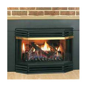 Bay Window Glass Door Gas Fireplace by Napoleon