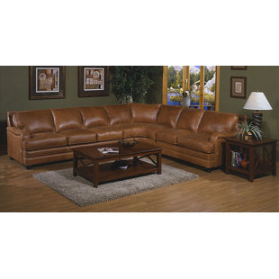 Leather Sectional Sofas You Ll Love Wayfair Pantera Leather Reversible Sectional