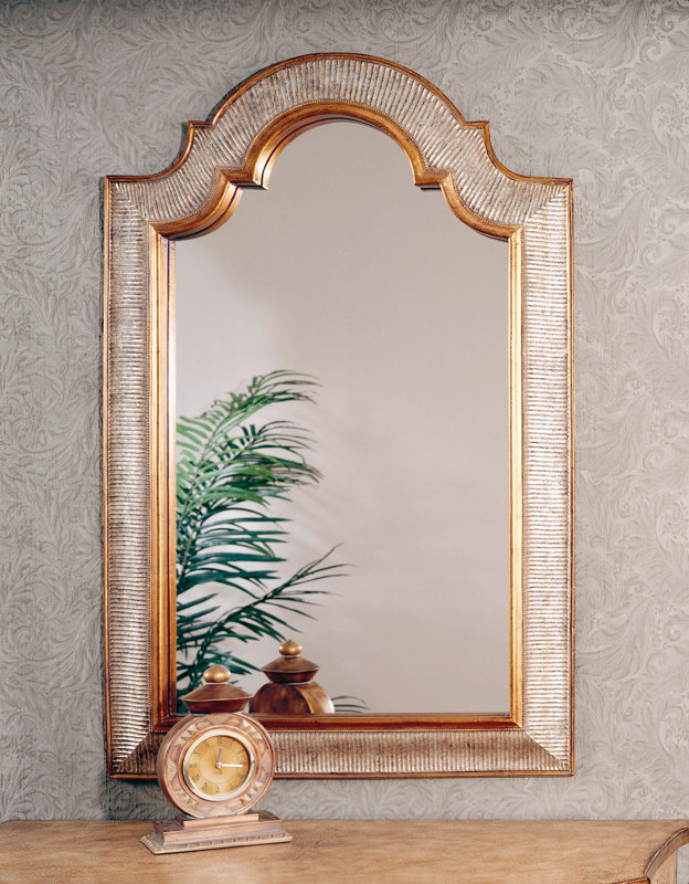 Arch Wall Mirror world menagerie arch/crowned top gold and silver leaf wall mirror Arch Wall Mirror world menagerie arch/crowned top gold and silver leaf wall mirror