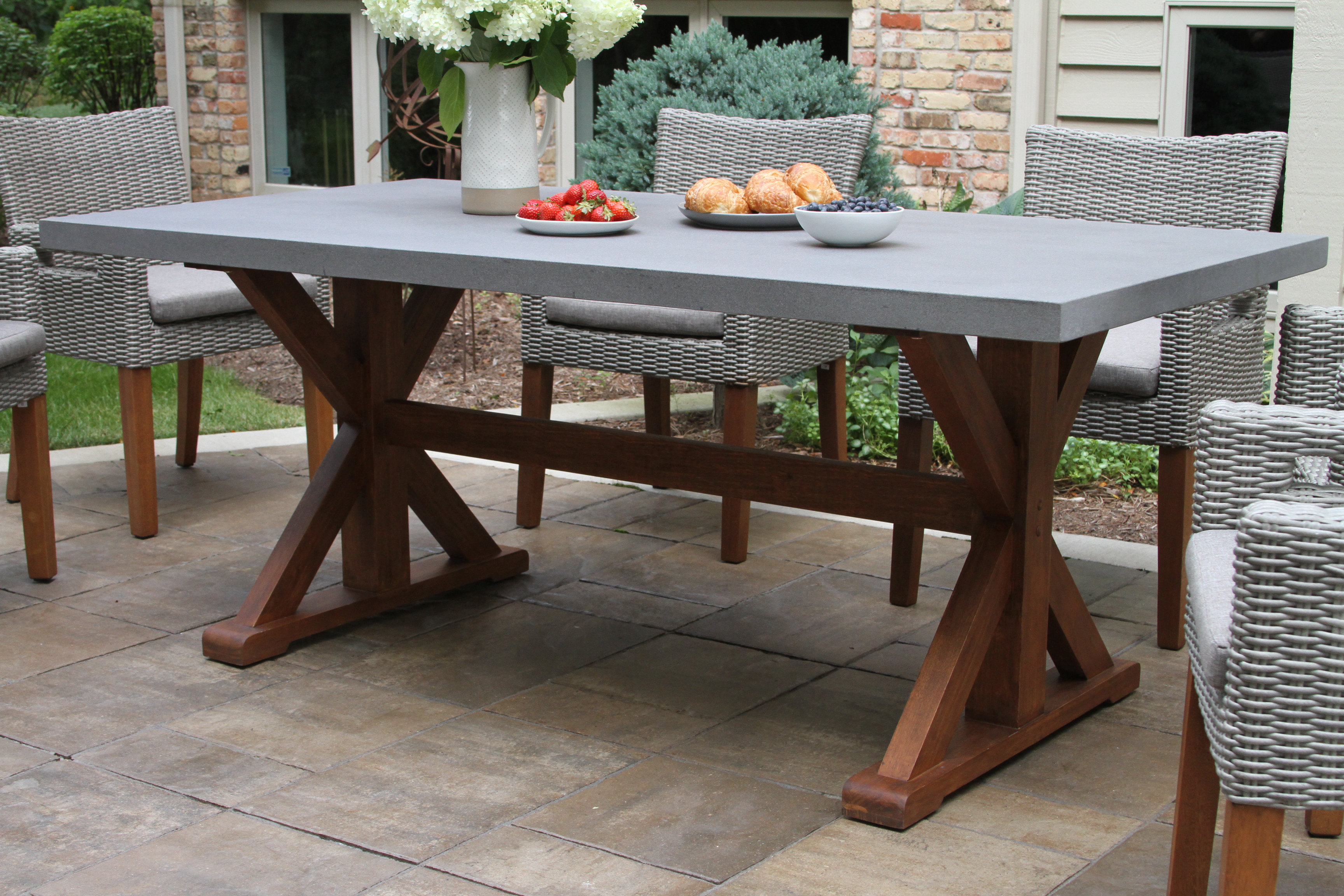 Jacques Stone Concrete Dining Table Birch Lane