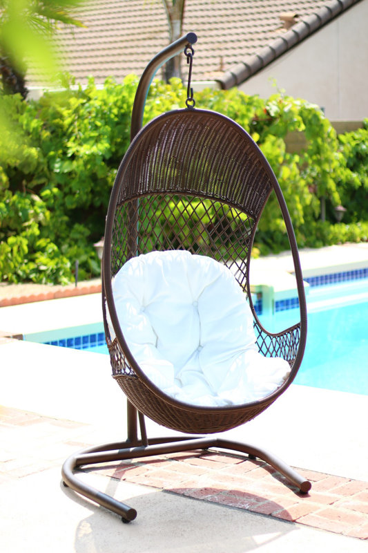 Alpine Alpine PE Wicker Swing Chair with Stand & Reviews | Wayfair