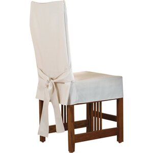 Cotton Duck Shorty Dining Chair Slipcover