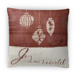 Joy to the World Fleece Throw Pillow