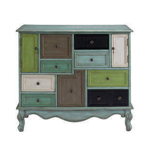 Farmhouse Rustic Accent Chests Cabinets Birch Lane Homestown 9 Drawer 2 Door Accent Cabinet