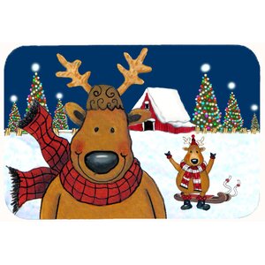 The Tree Famers Reindeer Christmas Kitchen/Bath Mat