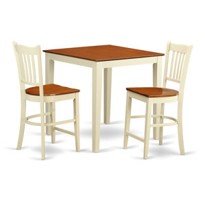 Vernon 3 Piece Counter Height Pub Table Set by East West Furniture
