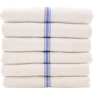 12 Piece Herringbone Pattern Kitchen Dish Towels Set