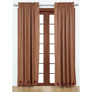 Diana Plaid & Check Semi-Sheer Curtain Panels (Set of 2)