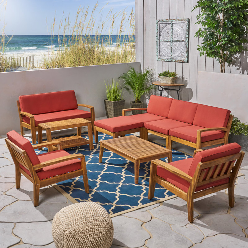 Rumph 9 Piece Sectional Seating Group With Cushions