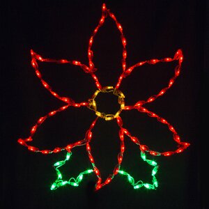 Small Poinsettia LED Light