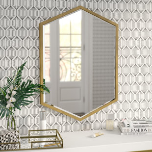 Narrow Wall Mirror Wayfair Cherine Hexagon Wall Mirror