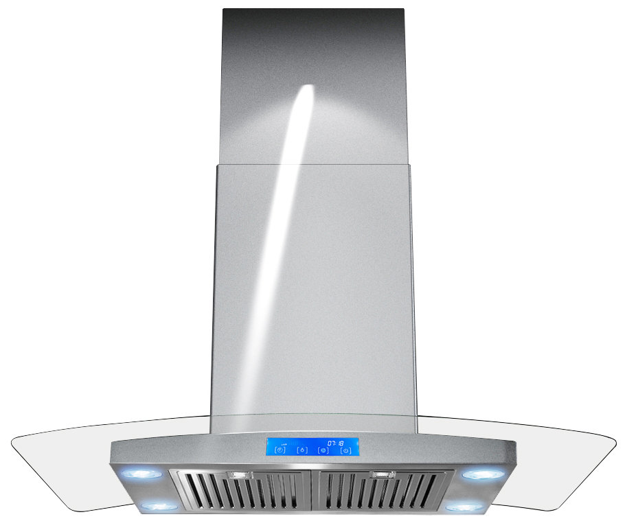 AKDY 30" 400 CFM Convertible Island Range Hood & Reviews Wayfair