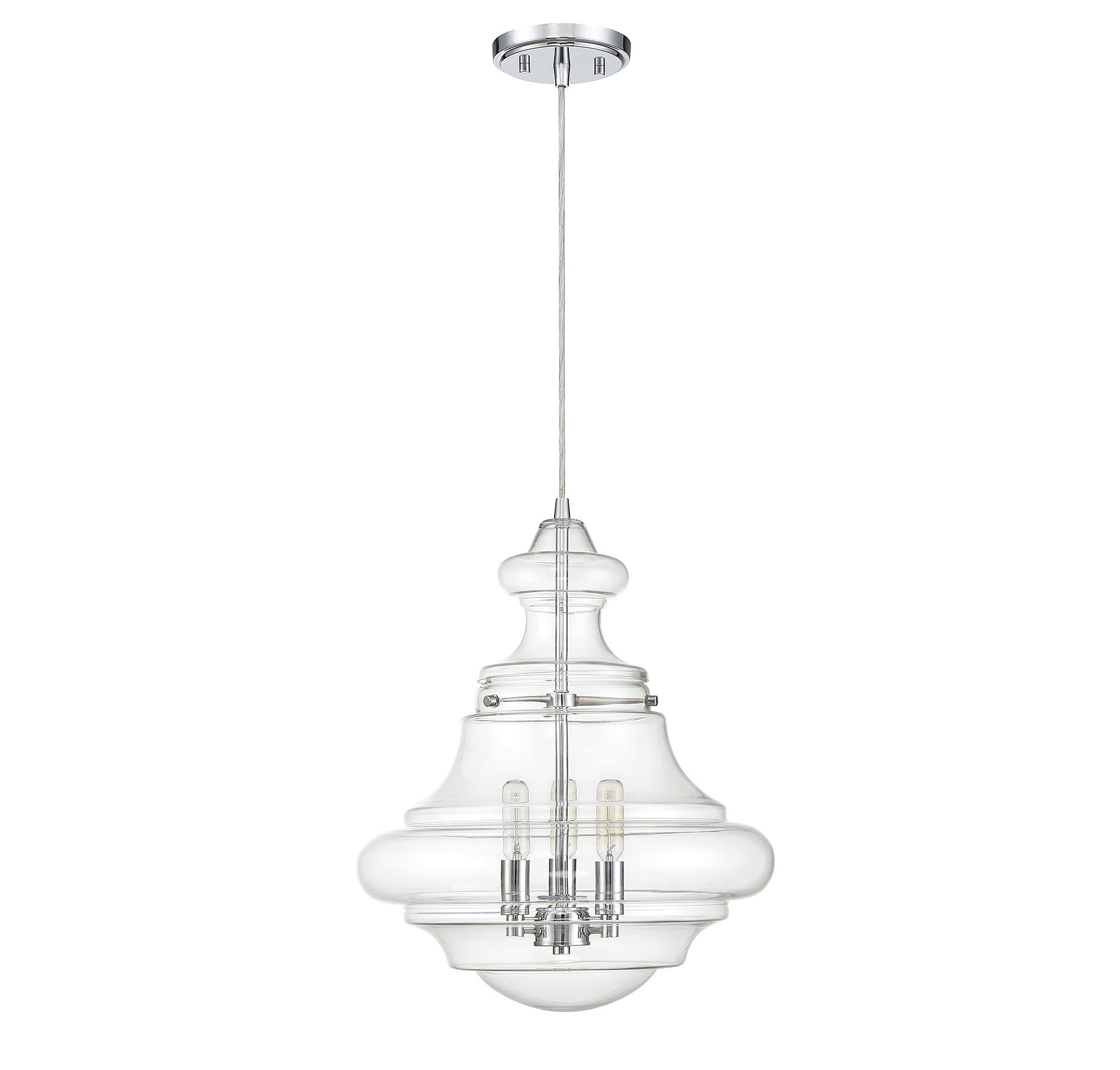Edford 3 Light Schoolhouse Pendant Reviews Allmodern