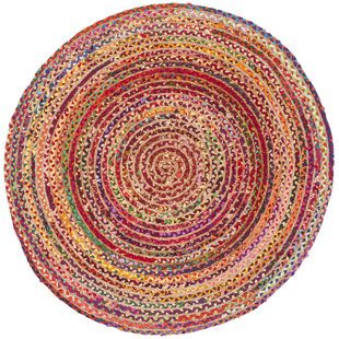 Round Gold Yellow Rugs You Ll Love Wayfair Boes Handwoven Red Yellow Area Rug
