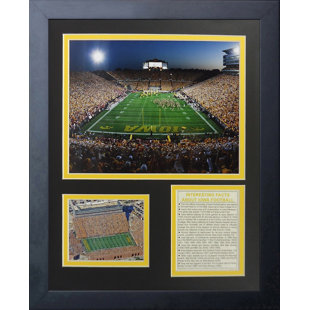 Iowa Hawkeyes Chair Wayfair Iowa Hawkeyes Kinnick Stadium Framed Memorabilia