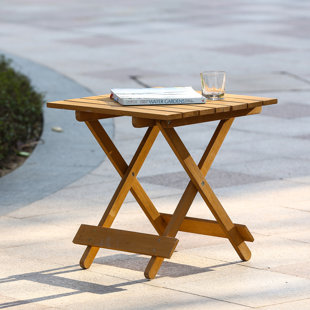 Outdoor Folding Side Table Wayfair Chartier Folding Wood Side Table