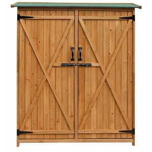 4 ft. 7 in. W x 1 ft. 8 in. D Wooden Vertical Tool Shed