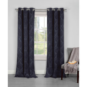 Eugenie Damask Blackout Curtain Panels (Set of 2)