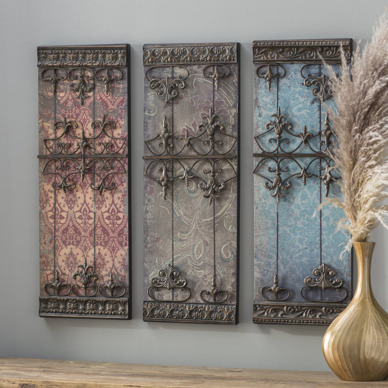 World Menagerie 3 Piece Metal Plaque Wall Décor Set ...