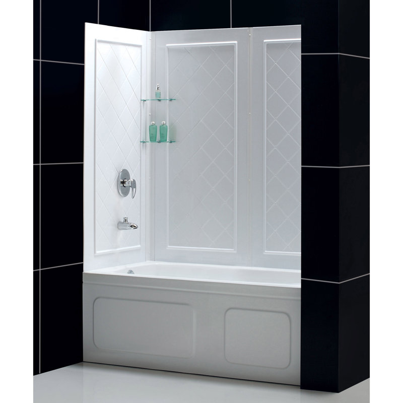 Dreamline Infinity Z 28 X 60 Rectangle Sliding Tub Enclosure Wayfair Infinity Z 28 X 60 Rectangle Sliding Tub Enclosure