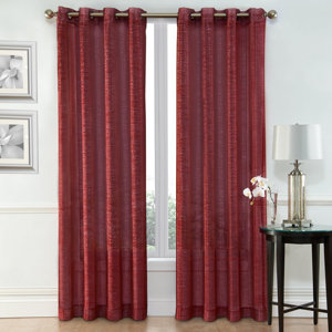 Solid Sheer Grommet Curtain Panels (Set of 2)