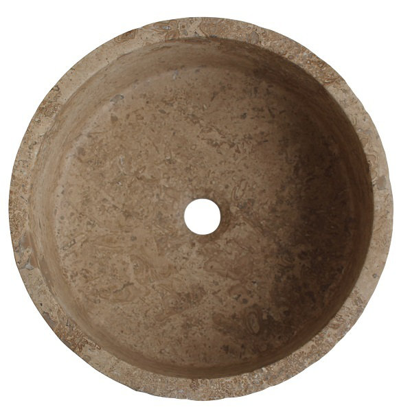 TashMart Chiseled Cylindrical Natural Stone Circular ...