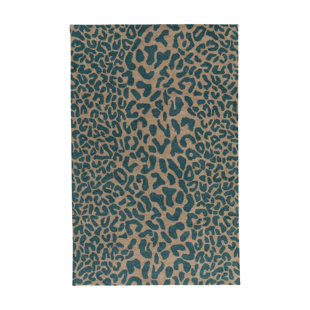 Small Animal Print Rugs Wayfair Macias Teal Animal Print Area Rug
