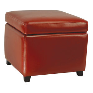 Jonathan Flip-Top Leathe Ottoman by Sa..